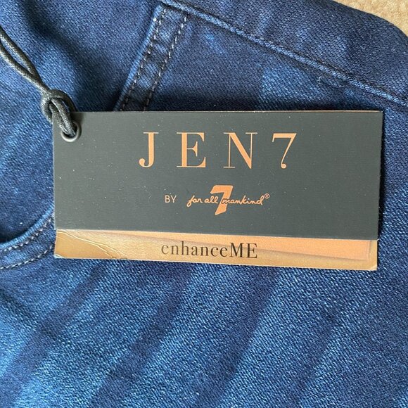 Jen7 by 7 for all mankind women's 16 dark blue ankle skinny stretch jeans - Picture 13 of 13